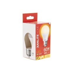 Ampoule LED A60, culot E27, 9W cons. (60W eq.), lumière blanc chaud