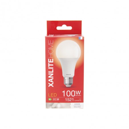 Ampoule LED A60, culot E27, 14,2W cons. (100W eq.), lumière blanc neutre