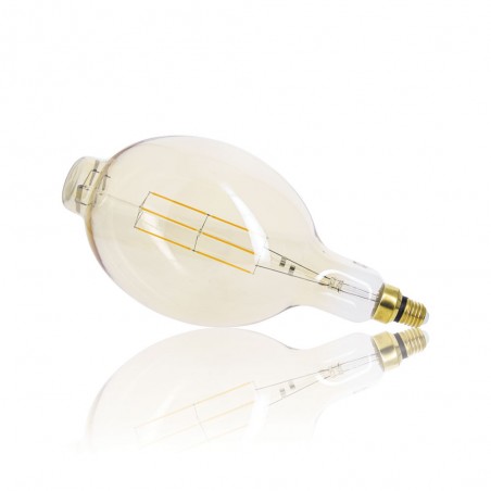 Ampoule LED Giant (BT180) / Vintage au verre ambré, dimmable, culot E27, 8W cons. (60W eq.), 800 lumens, lumière blanc chaud