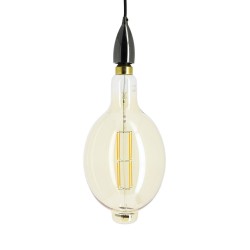 Ampoule LED Giant (BT180) / Vintage au verre ambré, dimmable, culot E27, 8W cons. (60W eq.), 800 lumens, lumière blanc chaud