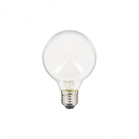 Ampoule LED G80 Opaque, culot E27, conso. 6,5W, 806 Lumens, Blanc chaud