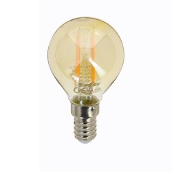 Ampoule LED (P45) / Vintage au verre ambré, culot E14, 3,8W cons. (30W eq.), 350 lumens, lumière blanc chaud