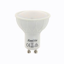 Ampoule LED spot, culot GU10, 5,5W cons. (35W eq.), lumière blanc chaud, 150 lumen en autonome