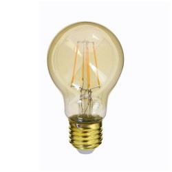 Ampoule LED (A60) / Vintage au verre ambré, culot E27, 3,8W cons. (30W eq.), 350 lumens, lumière blanc chaud