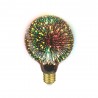 Ampoule LED déco 3D (G125), aspect Fireworks, culot E27, 3,8W cons.