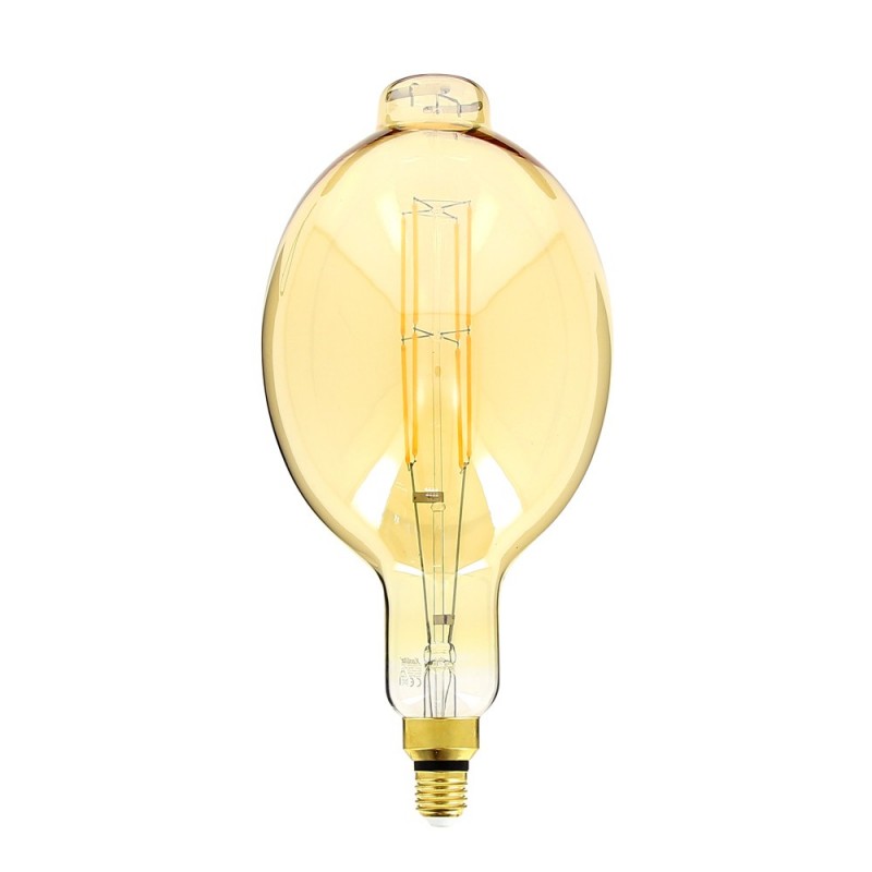 Ampoule LED Giant (BT180) / Vintage au verre ambré, dimmable, culot E27, 8W cons. (60W eq.), 800 lumens, lumière blanc chaud