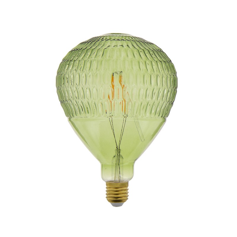 Ampoule LED déco Ballon Vert, culot E27, 4W cons., 340 lumens, lumière blanc chaud