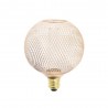 Ampoule Déco Cage Boule Cuivre, culot E27, Hologramme, Blanc chaud