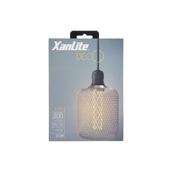 Ampoule Déco Cage Cylindre Cuivre, culot E27, Hologramme, Blanc chaud