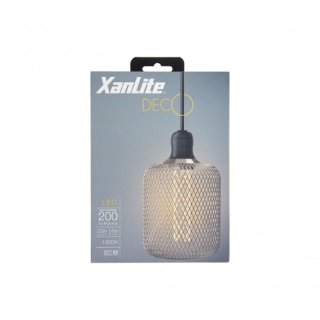 Ampoule Déco Cage Cylindre Cuivre, culot E27, Hologramme, Blanc chaud