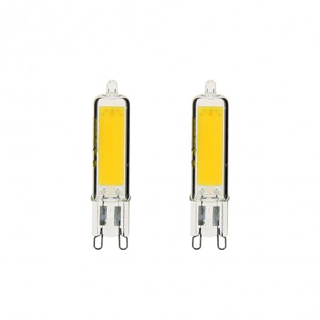 Pack de 2 ampoules RetroLED, culot G9, 3,7W cons. (400 lumens), lumière blanche chaud