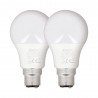 Lot de 2 Ampoules LED A60, culot B22, 10W cons. (60W eq.), lumière blanc neutre