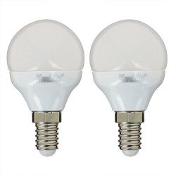 Lot de 2 ampoules LED P45 - culot E14 - classique