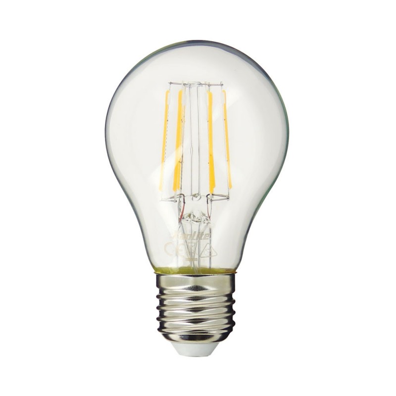 Ampoule à filament LED A60, culot E27,  cons. (60W eq.), lumière blanc chaud