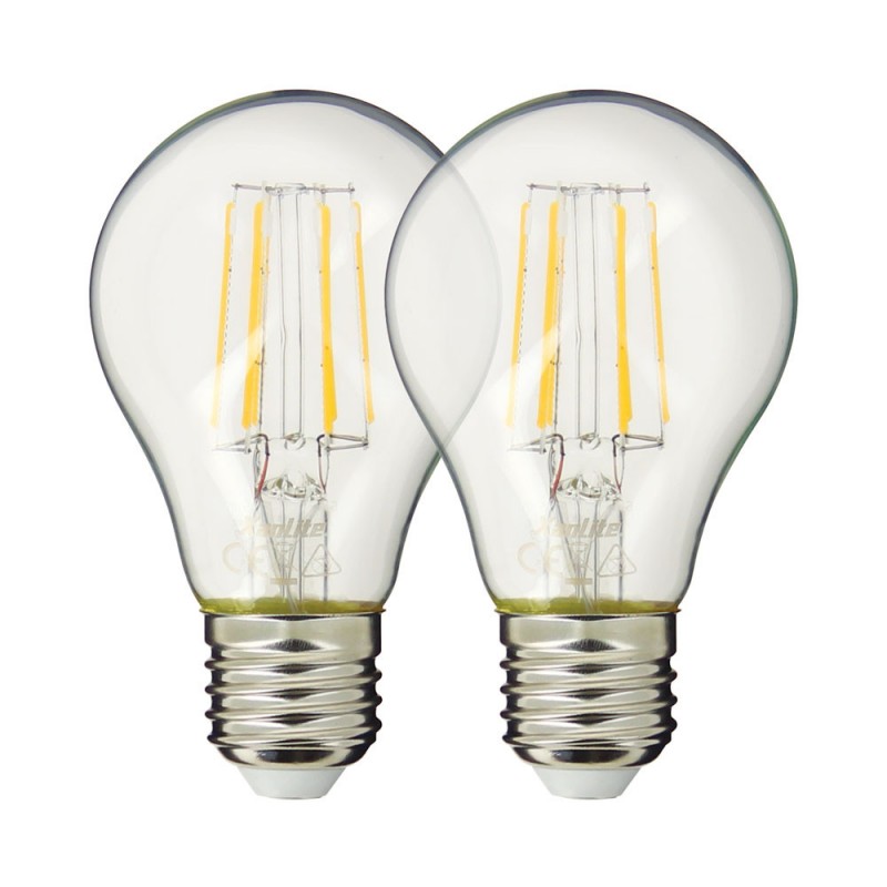 Lot de 2 ampoules LED A60 - cuLot E27 - retro-LED