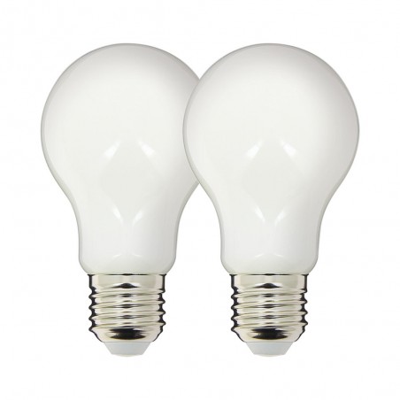 Pack de 2 Ampoules LED (A60), culot E27, conso. 8W (eq. 75W), 1055 lumens, blanc neutre