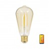 Ampoule LED connectée KOZii, éclairage multi-blancs, Filament E27 ST64 au verre ambré, 5,5W cons. Variation de luminosité