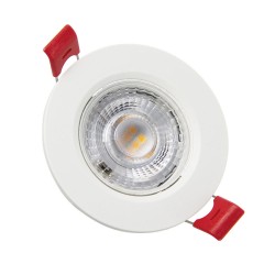 Lot de 3 Spots Encastrable LED Intégrés - Orientable - cons. 4.5W (eq. 50W) - 345 lumens - Blanc chaud