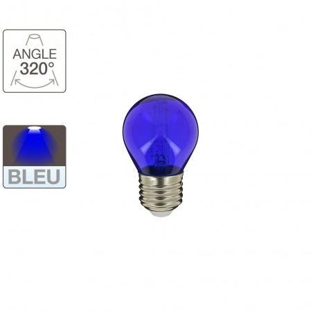 Ampoule LED P45 - culot E27 - éclairage bleu