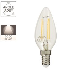 Ampoule LED flamme - culot E14 - retro-LED