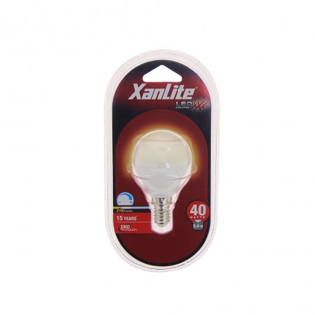 Ampoule LED P45, culot E14, 5,3W cons. (40W eq.), lumière blanc chaud