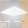 Plafonnier LED carré - cons. 40W - 3100 lumens - Variation de température lumineuse par switch