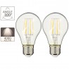 Lot de 2 ampoules A60 - cuLot E27 - retro-LED