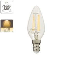 Ampoule LED flamme - culot E14 - retro-LED