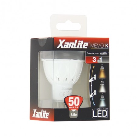 Ampoule LED memo-K - culot GU10 - variation de température de lumière