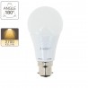 Ampoule LED A60, culot B22, 10W cons. (60W eq.), lumière blanc chaud