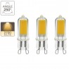 Pack de 3 ampoules RetroLED Caspule, culot G9, 2,6W cons. (20W eq.), 200 lumens, lumière blanc chaud