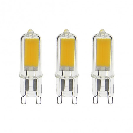 Pack de 3 ampoules RetroLED Caspule, culot G9, 2,6W cons. (20W eq.), 200 lumens, lumière blanc neutre