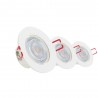 Lot de 3 Spots Encastrable LED Intégrés - Orientable - cons. 4.5W (eq. 50W) - 345 lumens - Blanc neutre