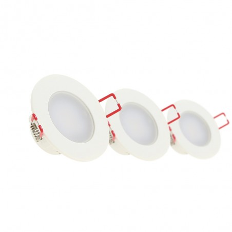 Lot de 3 Spots Encastrable LED Intégrés - IP 65 pour salle de bain - cons. 5W (eq. 50W) - 345 lumens - Blanc neutre