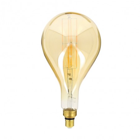 Ampoule LED déco Goutte Giant (XXL) au verre ambré, culot E27, 8W cons. (60W eq.), 800 lumens, lumière blanc chaud