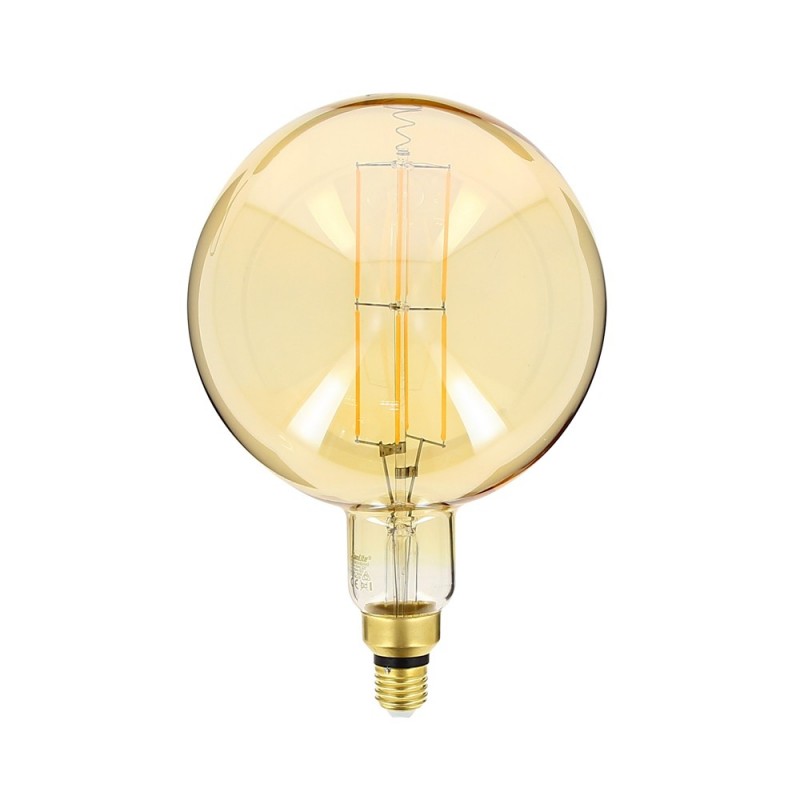 Ampoule LED déco Globe Giant (XXL) au verre ambré, culot E27, 8W cons. (60W eq.), 800 lumens, lumière blanc chaud