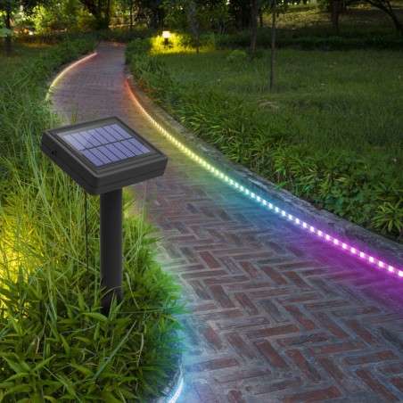 Balise strip LED solaire - 3 m RVB -