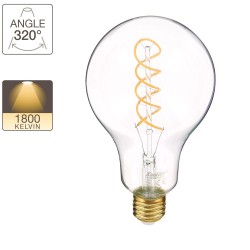 Ampoule LED géante, culot E27, 4W cons. (27W eq.), lumière blanc chaud