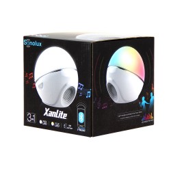 Mini sphère Sonolux - blanc et multicolor - haut parleur bluetooth
