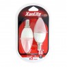 Lot de 2 ampoules flamme LED - culot E14 - classique