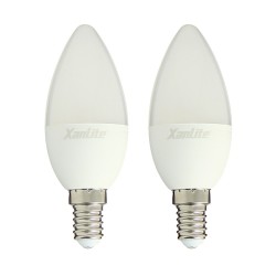 Lot de 2 ampoules flamme LED - culot E14 - classique