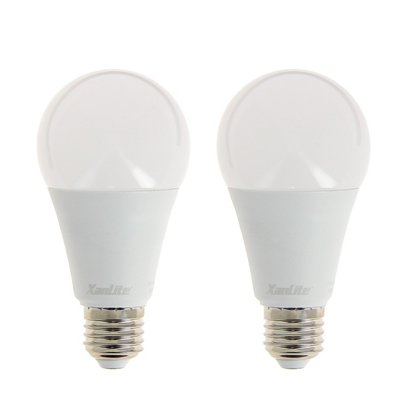 Lot de 2 ampoules LED A60 - culot E27 - classique