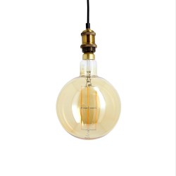 Ampoule LED déco Globe Giant (XXL) au verre ambré, culot E27, 8W cons. (60W eq.), 800 lumens, lumière blanc chaud