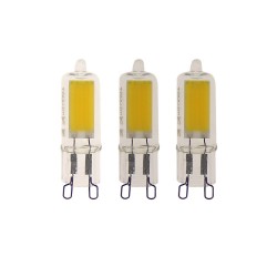 Pack de 3 ampoules Capsule, culot G9, 2W cons. (20W eq.), 200 lumens, lumière blanc chaud