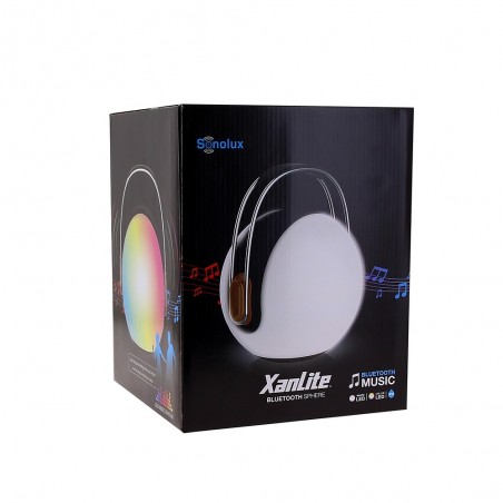 Lanterne portable LED SONOLUX - blanc et multicolor - haut parleur bluetooth