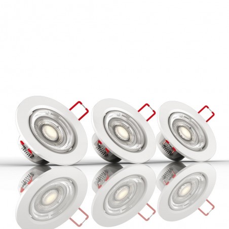Pack de 3 spots à LED intégrés - 345 lumens - dimmable