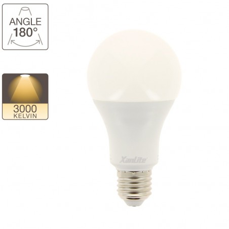 Ampoule LED A60, culot E27, 18W cons. (150W eq.), lumière blanc chaud