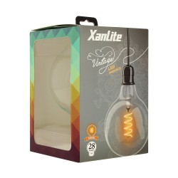 Ampoule LED G125, culot E27, 4W cons. (28W eq.), lumière blanc chaud