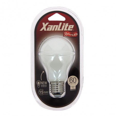 Ampoule à filament LED A60, culot E27, 7W cons. (60W eq.), lumière blanc neutre