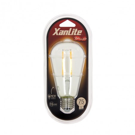 Ampoule à filament LED Edison, culot E27, 8W cons. (75W eq.), lumière blanc chaud